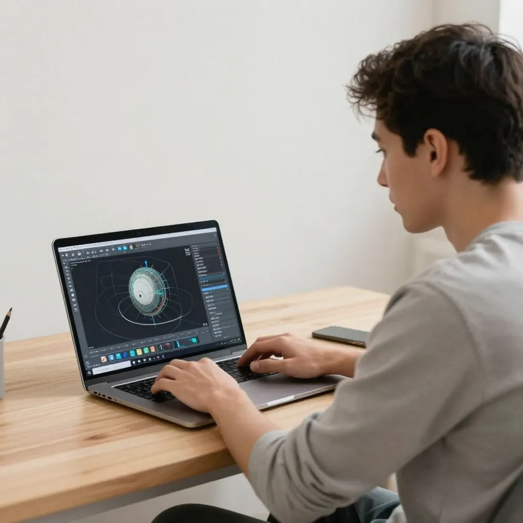 Carlos Rodriguez with his architectural visualization workstation